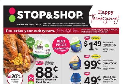 Stop & Shop (NJ) Weekly Ad Flyer November 20 to November 26