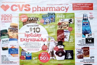 CVS Ad Preview (11/29/20 – 12/5/20): Early CVS Weekly Ad Flyer Preview