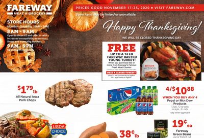 Fareway (IA, IL, MN, MO, NE, SD) Weekly Ad Flyer November 17 to November 25