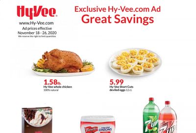 Hy-Vee (IA, IL, KS, MN, MO, NE, SD, WI) Weekly Ad Flyer November 18 to November 26