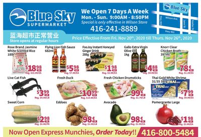 Blue Sky Supermarket (North York) Flyer November 20 to 26