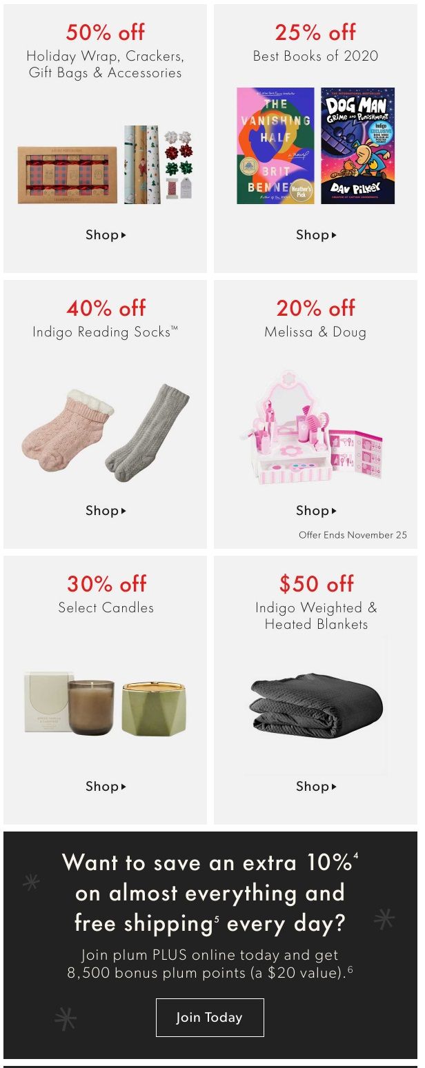 Chapters Indigo Black Friday Deals November 20 to 29, 2020