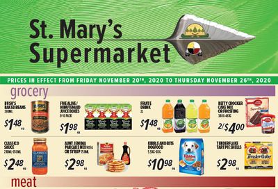 St. Mary's Supermarket Flyer November 20 to 26