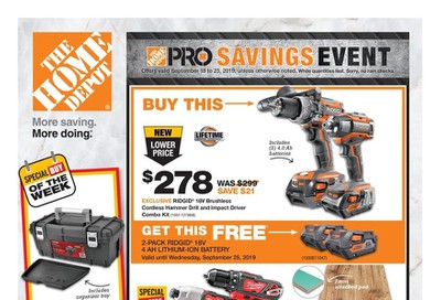 Home Depot (ON) Flyer September 19 to 25