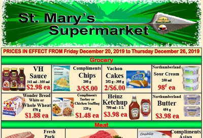 St. Mary's Supermarket Flyer December 20 to 26