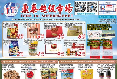 Tone Tai Supermarket Flyer November 20 to 26