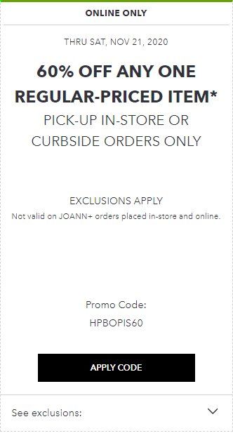 JOANN Weekly Ad Flyer November 21 to November 21
