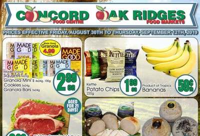 Concord Food Centre & Oak Ridges Food Market Flyer August 30 to September 12