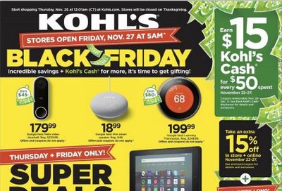 Kohl's Weekly Ad Flyer November 22 to November 27