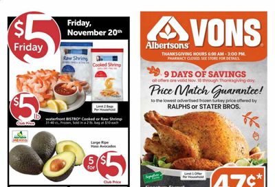 Vons (CA, NV) Weekly Ad Flyer November 18 to November 26