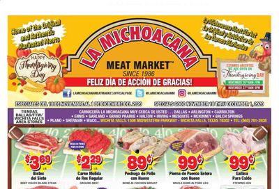 La Michoacana Meat Market (OK, TX) Weekly Ad Flyer November 18 to December 1