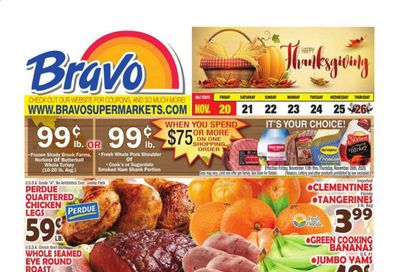 Bravo Supermarkets (CT, FL, MA, NJ, NY, PA, RI) Weekly Ad Flyer November 20 to November 26