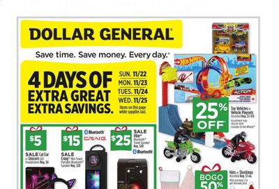 Dollar General Weekly Ad Flyer November 22 to November 28