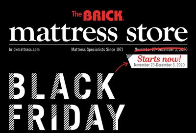 The Brick Mattress Store Black Friday Sale Flyer November 23 to December 3, 2020