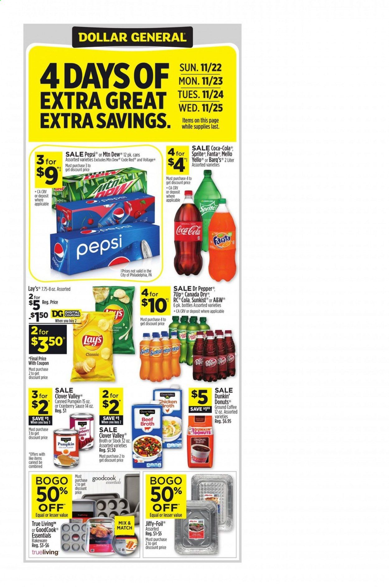 Dollar General (CA, NV) Weekly Ad Flyer November 22 to November 28
