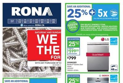 Rona (ON) Flyer September 19 to 25