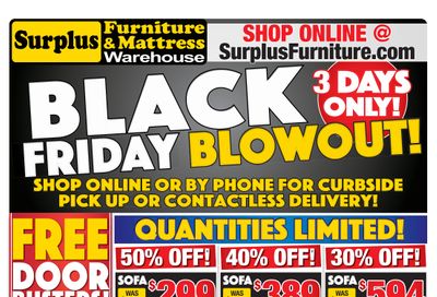 Surplus Furniture & Mattress Warehouse (Winnipeg) Flyer November 24 to 30