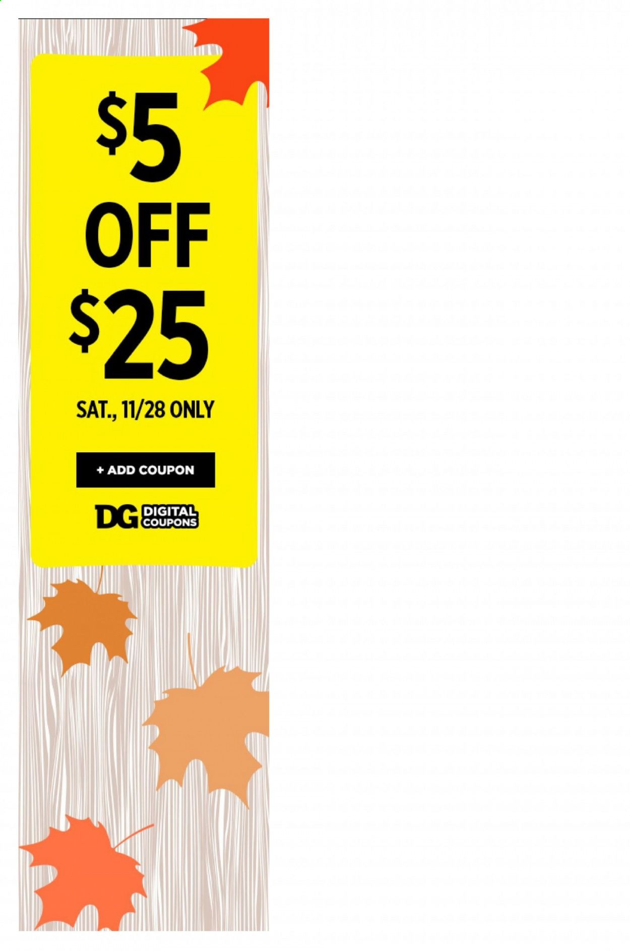 Dollar General (NC, SC) Weekly Ad Flyer November 22 to November 28