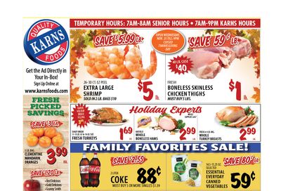 Karns Quality Foods Thanksgiving Weekly Ad Flyer November 24 to November 30, 2020