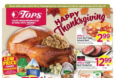 Tops Friendly Markets Thanksgiving Weekly Ad Flyer November 22 to November 28, 2020