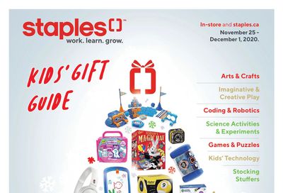 Staples Kids Gift Guide November 25 to December 1