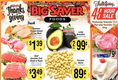 Big Saver Foods Thanksgiving Ad Flyer November 25 to December 1, 2020