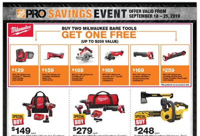 Home Depot Pro Flyer September 18 to 25