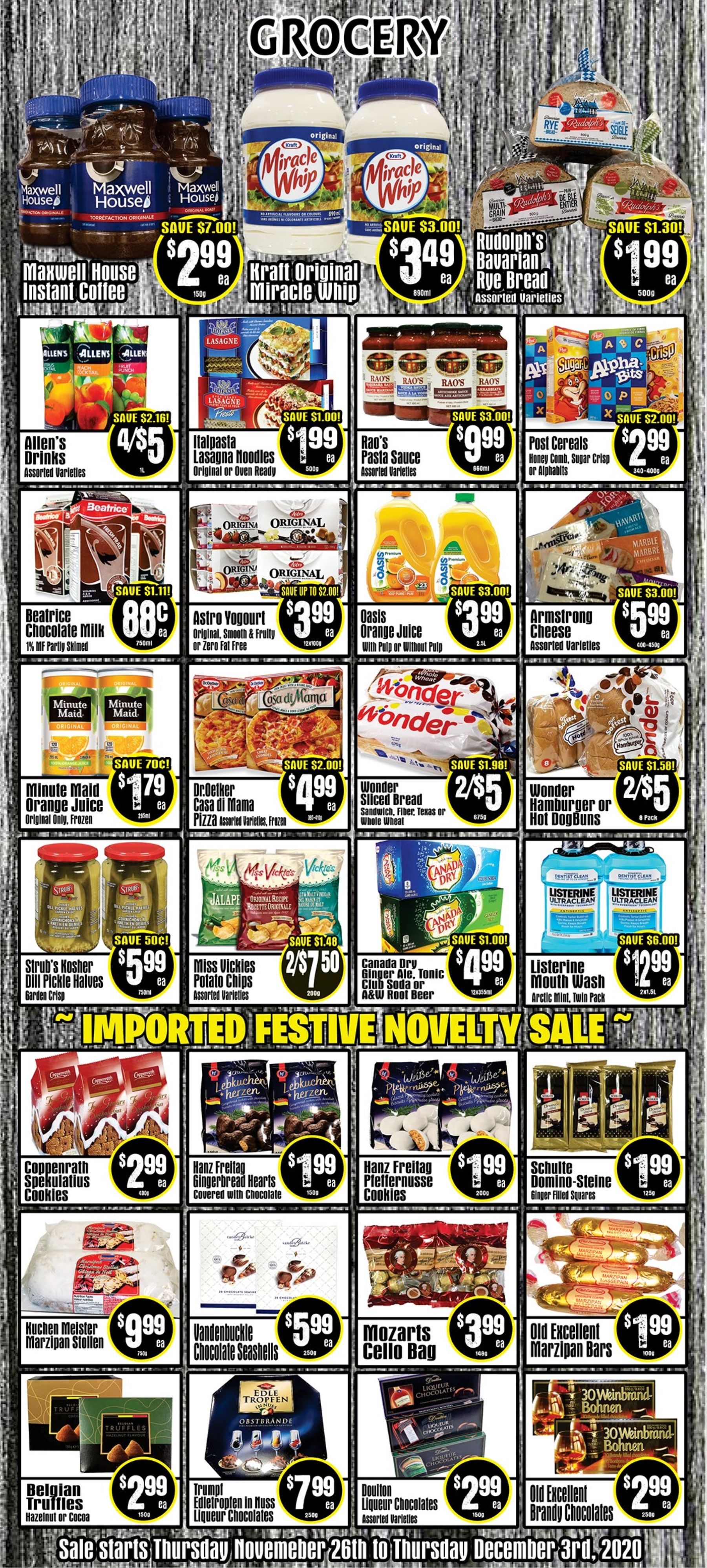 Central Fresh Market Flyer November 26 to December 3