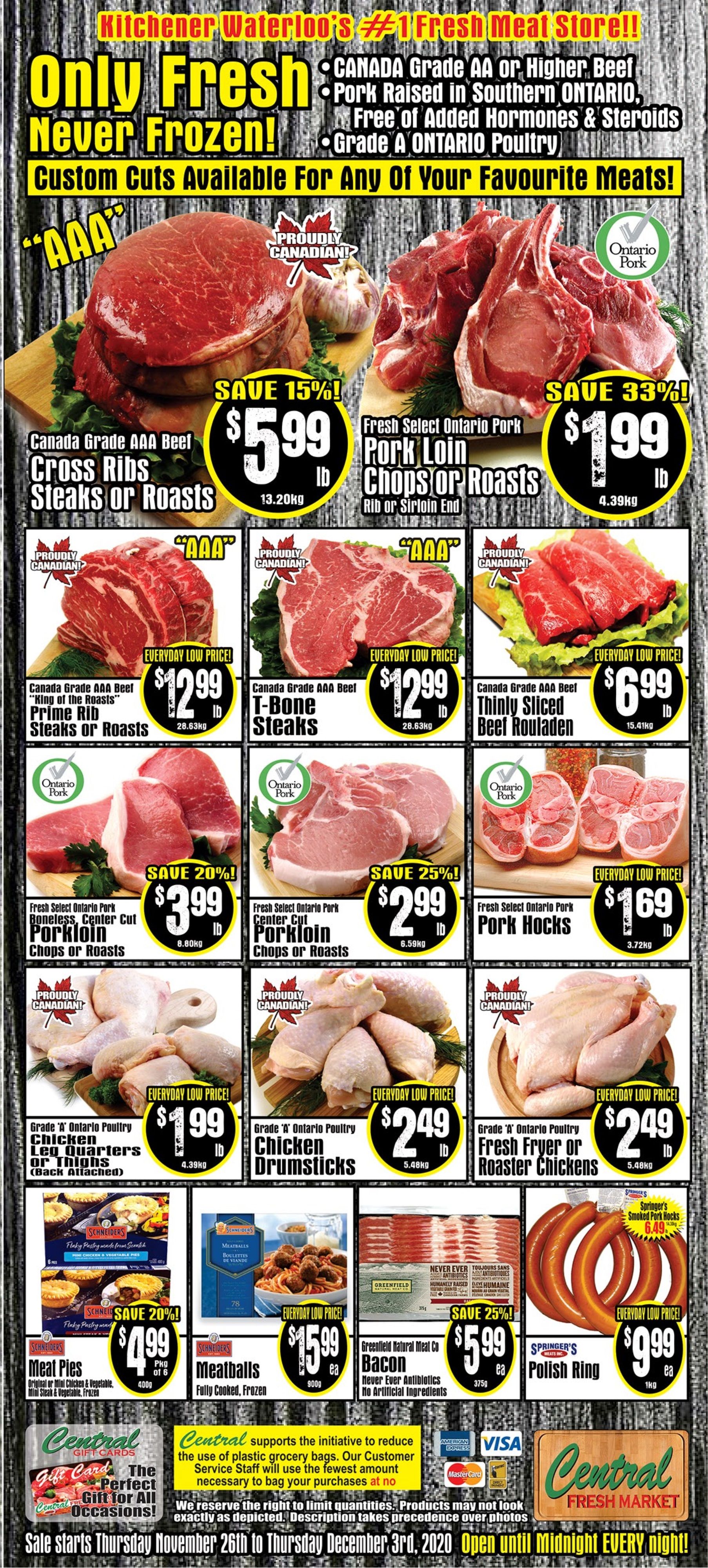 Central Fresh Market Flyer November 26 to December 3