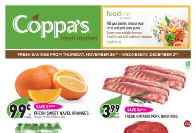 Coppa's Fresh Market Flyer November 26 to December 2