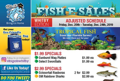 Big Al's (Whitby) Weekly Specials December 20 to 24