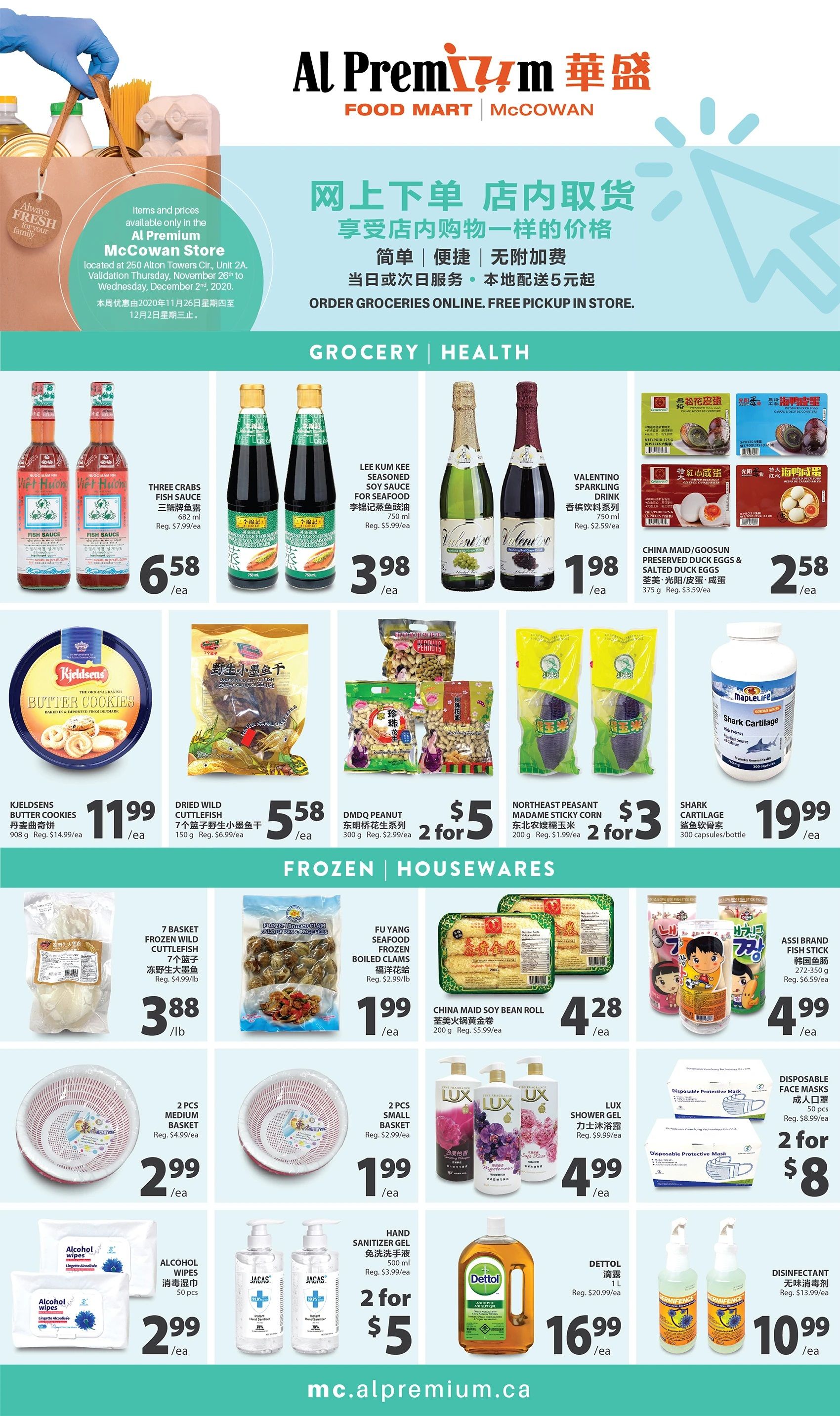 Al Premium Food Mart (McCowan) Flyer November 26 to December 2