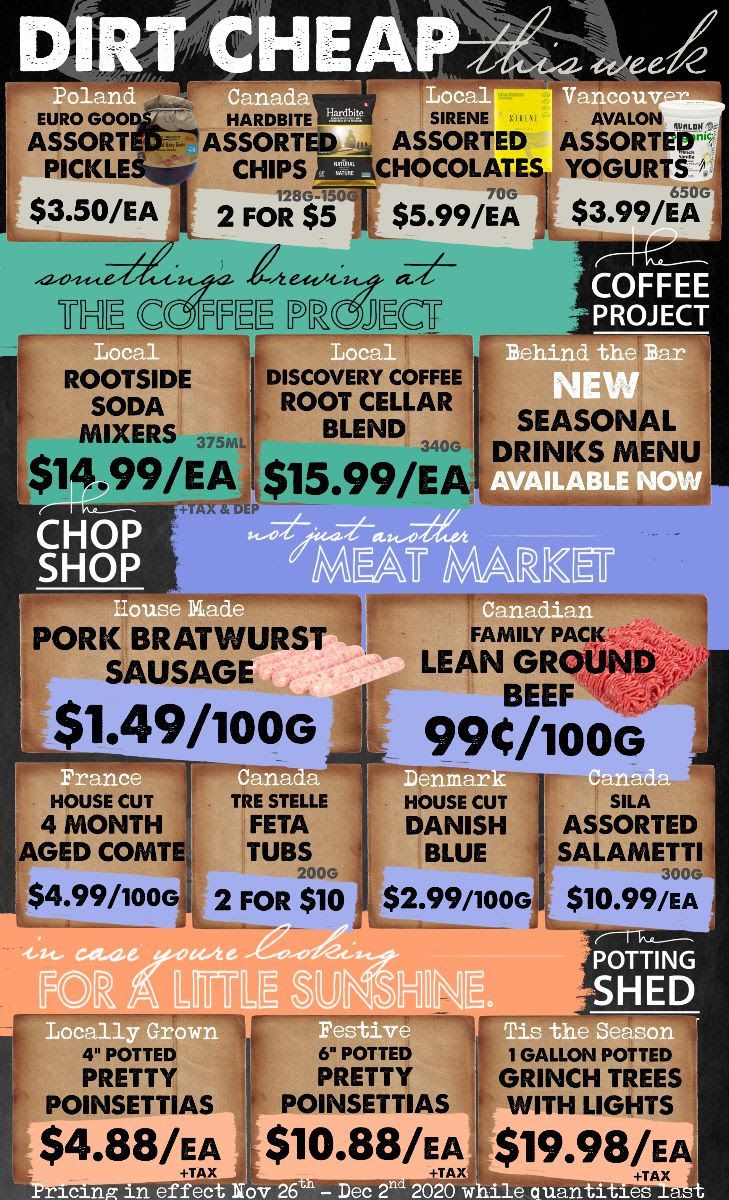 The Root Cellar Flyer November 26 to December 2