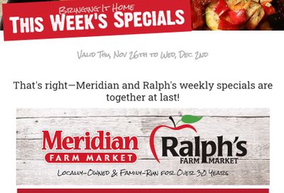 Meridian Farm Market Flyer November 26 to December 2