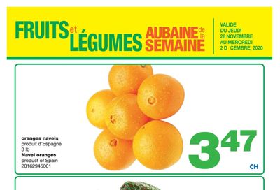 Wholesale Club (QC) Produce Deal of the Week Flyer November 26 to December 2