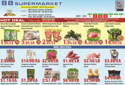 88 Supermarket Flyer November 26 to December 2