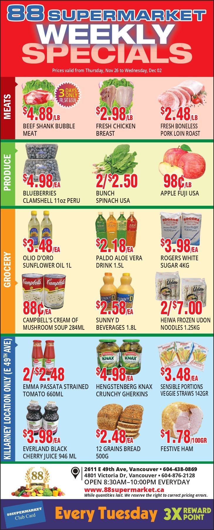 88 Supermarket Flyer November 26 to December 2