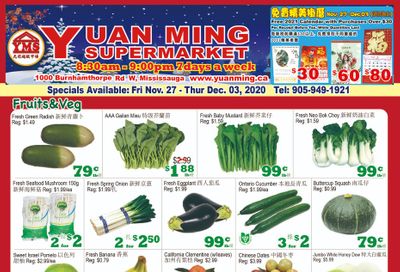 Yuan Ming Supermarket Flyer November 27 to December 3