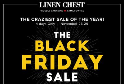 Linen Chest Black Friday Flyer November 26 to 29, 2020