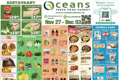 Oceans Fresh Food Market (Brampton) Flyer November 27 to December 3