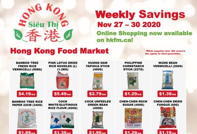 Hong Kong Food Market Flyer November 27 to 30