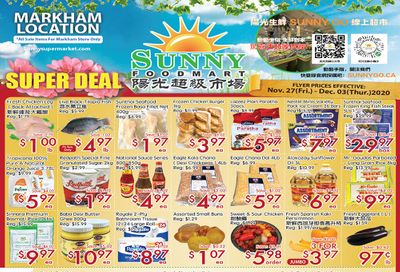 Sunny Foodmart (Markham) Flyer November 27 to December 3