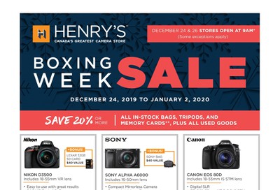 Henry's Boxing Week Sale Flyer December 24 to January 2