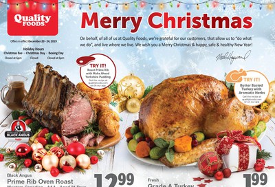 Quality Foods Christmas Specials Flyer December 20 to 24