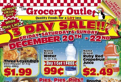 The Grocery Outlet 3-Day Sale Flyer December 20 to 22