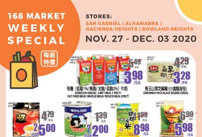 168 Market (CA) Weekly Ad Flyer November 27 to December 3, 2020