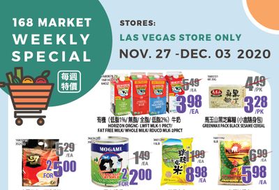 168 Market (NV) Weekly Ad Flyer November 27 to December 3, 2020