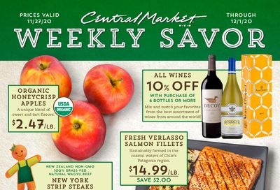 Central Market 5 Day Sale Ad Flyer November 27 to December 1, 2020