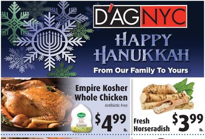 D'Agostino Hanukkah Special Ad Flyer November 27 to December 17, 2020