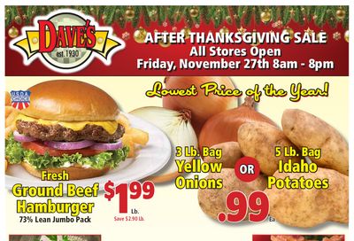 Dave's Markets 5 Day Sale Ad Flyer November 27 to December 1, 2020